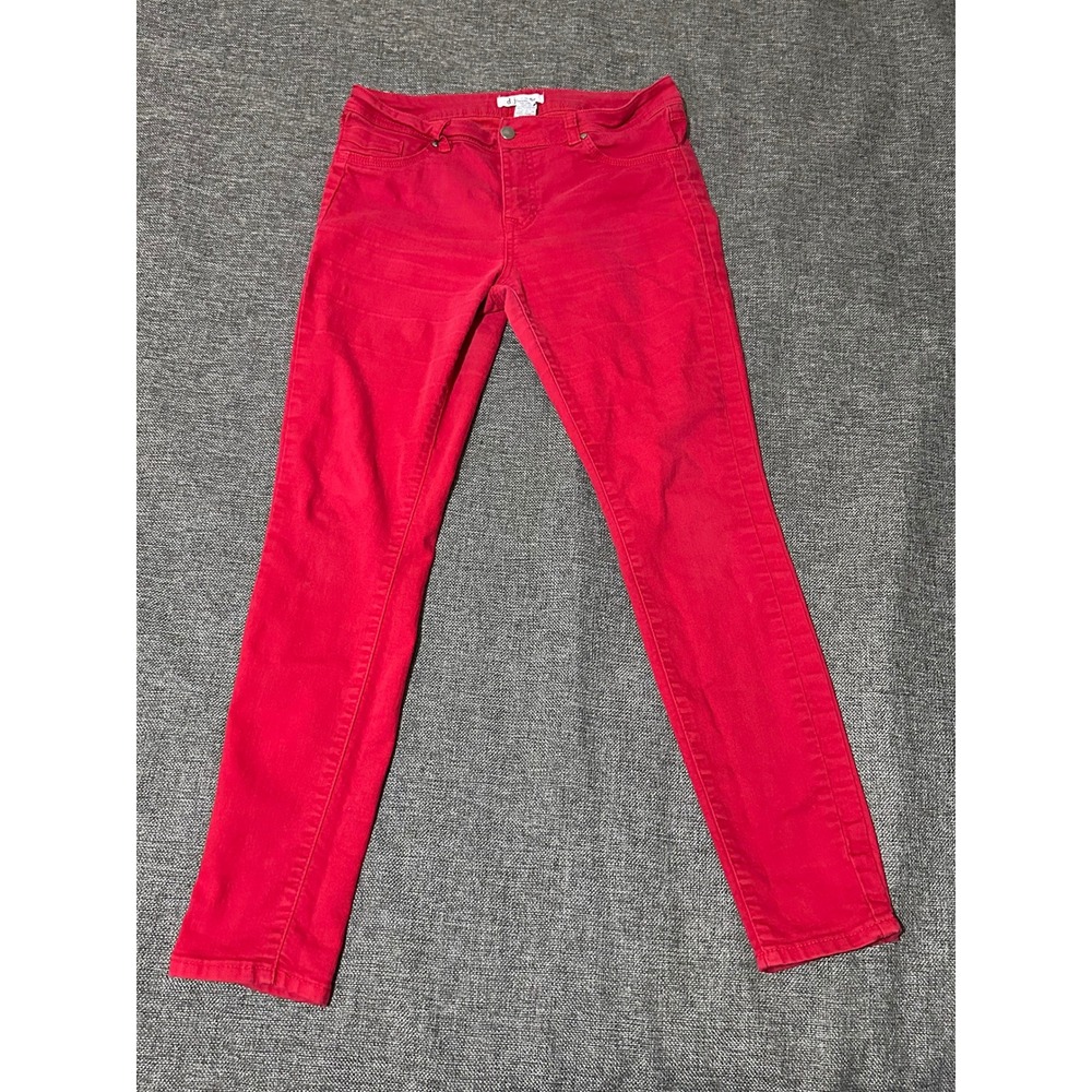 D. Jeans Women's 8 Pants Red Skinny Denim Stretch Casual